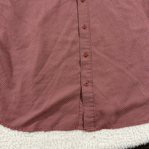 The North Face Shirt Mens XXL Plaid Short Sleeve Button Up Red Checkered - Picture 2 of 11